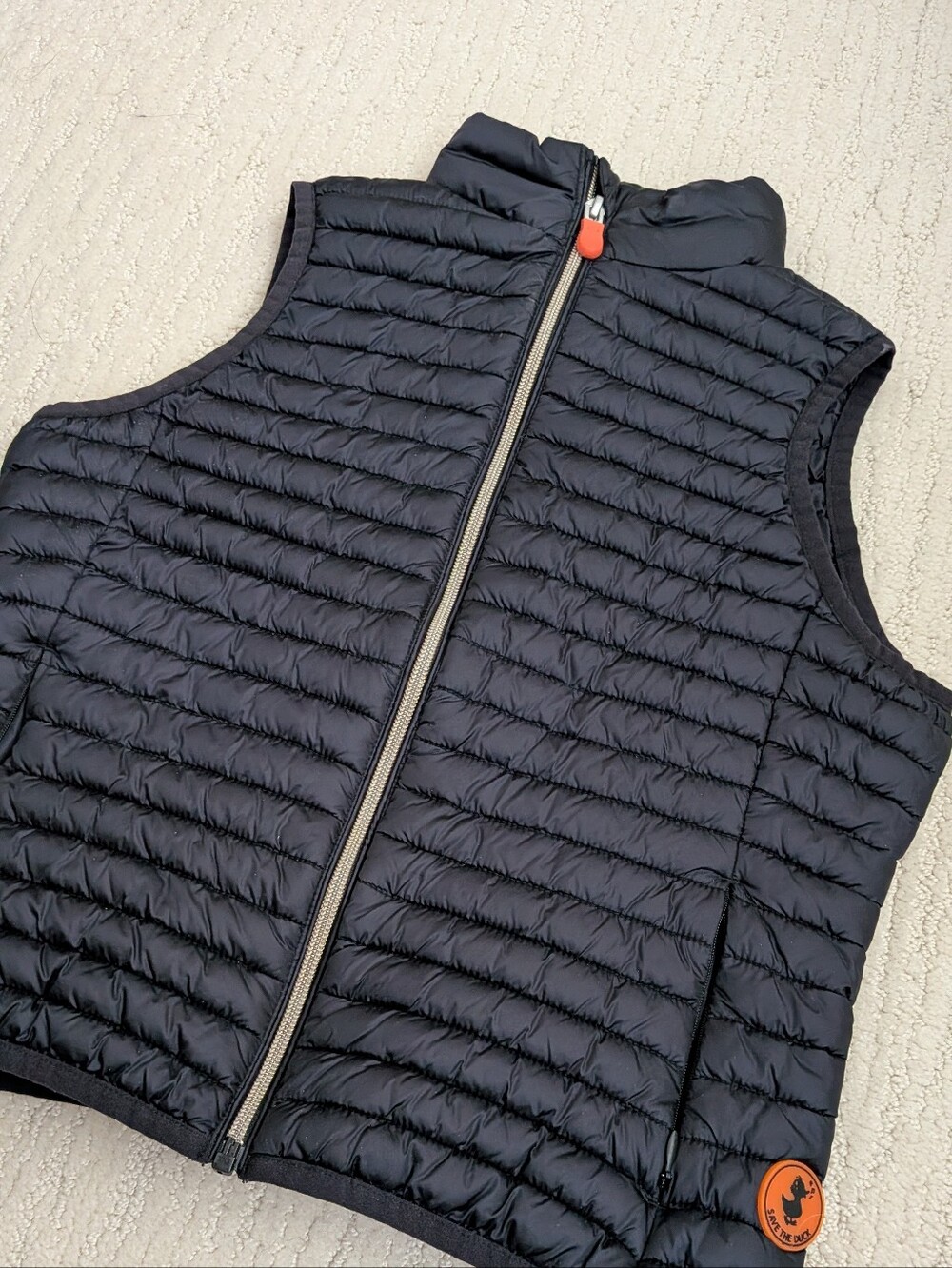 Kids Size 12 Black Quilted Puffer Vest with Zip